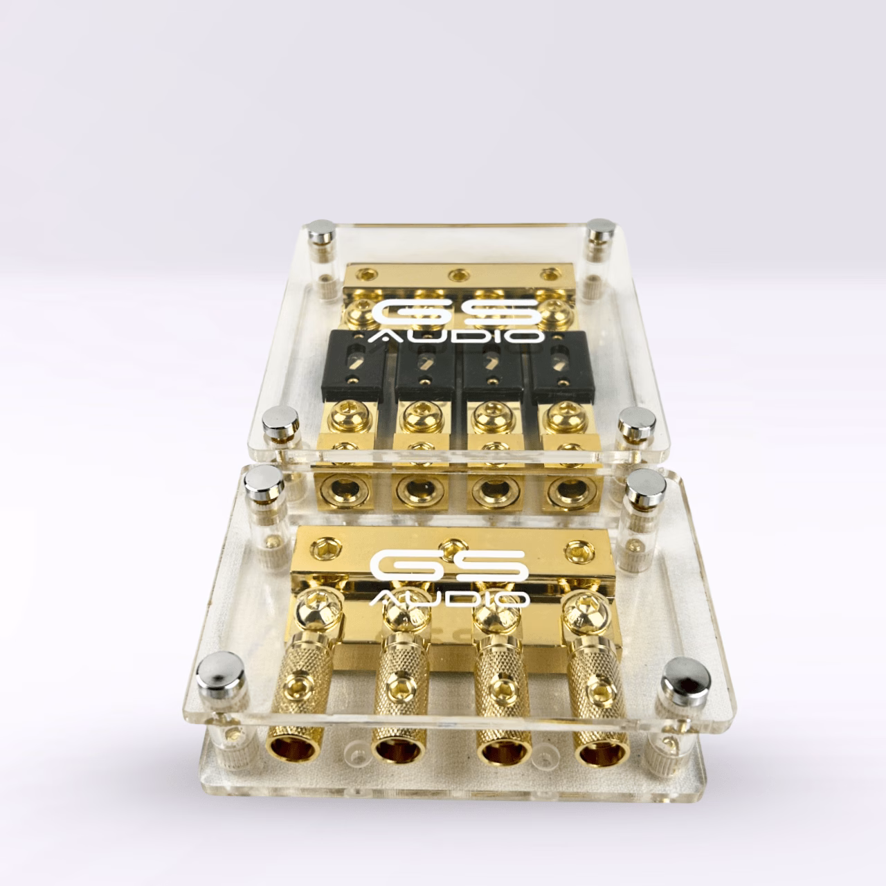 GS Audio ANL fuse holder IN:3x70 OUT:4x70 | Positive/Negative 4-Way