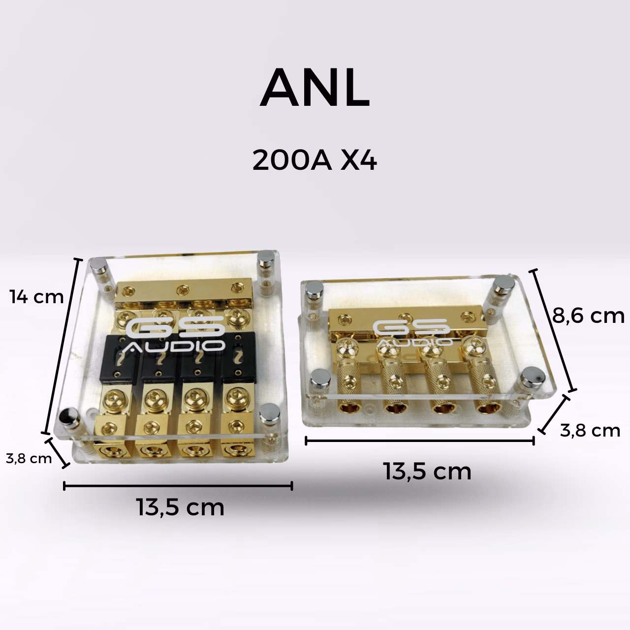 GS Audio ANL fuse holder IN:3x70 OUT:4x70 | Positive/Negative 4-Way - Image 3