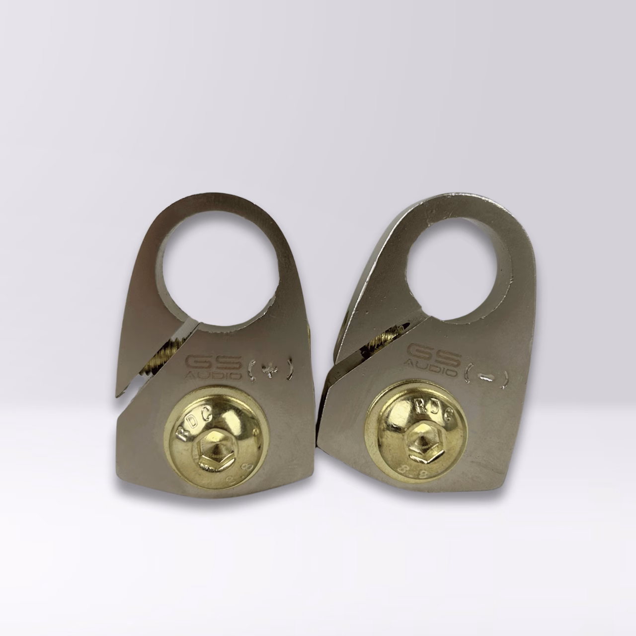 Car Battery Clamps | Gs Audio (+/-) nickel-plated brass