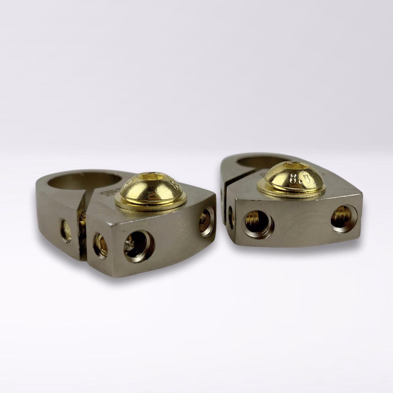 Car Battery Clamps | Gs Audio (+/-) nickel-plated brass - Image 3