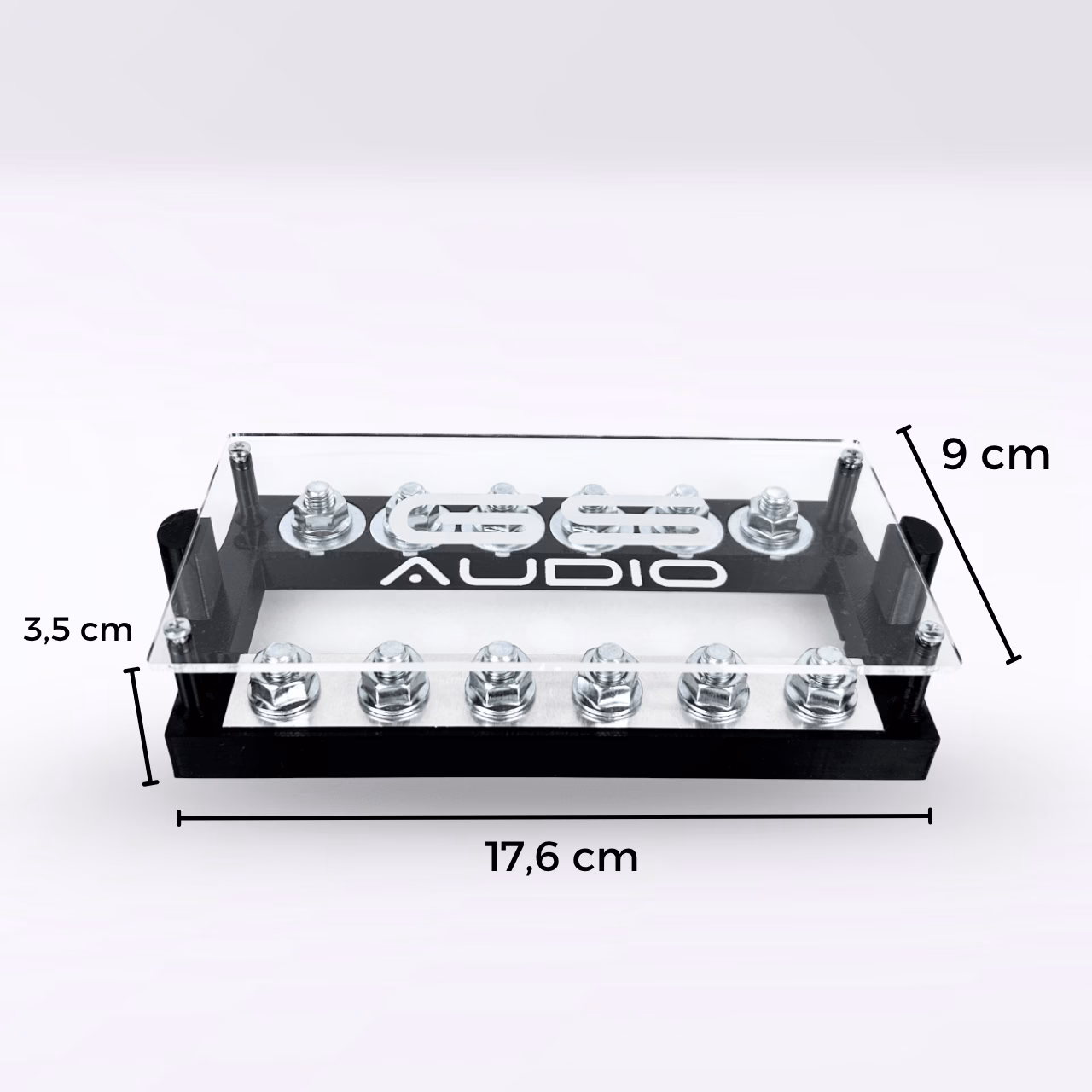 Fuse Holder 6 ANL Connections with Plexiglass Cover for Car Audio | GS Audio - Image 4