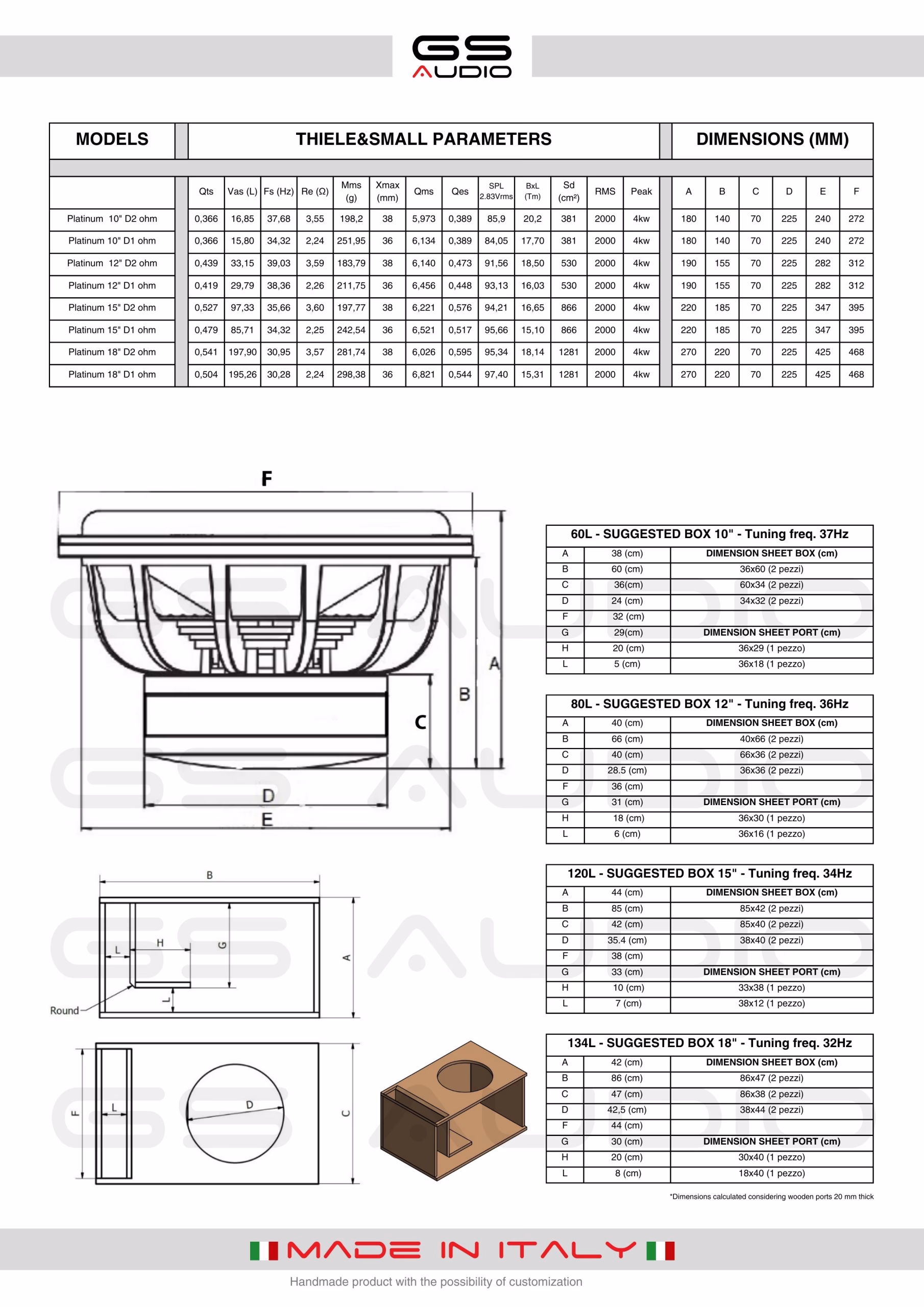 Subwoofer PLATINUM 4000 MK2 15"/38cm GS Audio | 2000WRMS - D1 or D2 Ohm - Image 7