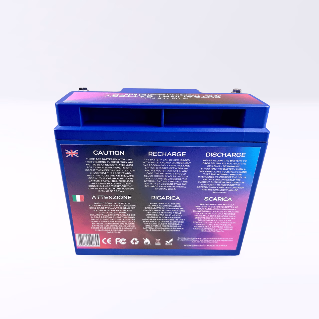 TIT4NIUM 20Ah-M5 Battery - CCA:1000A LifePo4 13.2V (18,1*7,7*17,5cm) - Image 2