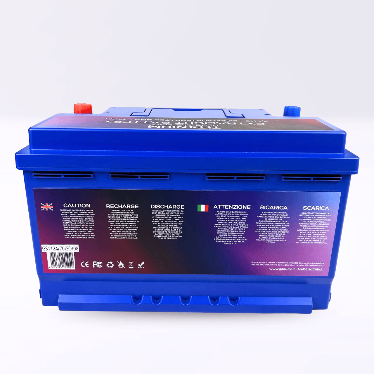 TIT4NIUM 70Ah ISO Battery - CCA:2500A LifePo4 13.2V (31.5*17.6*18.7cm) - Image 2
