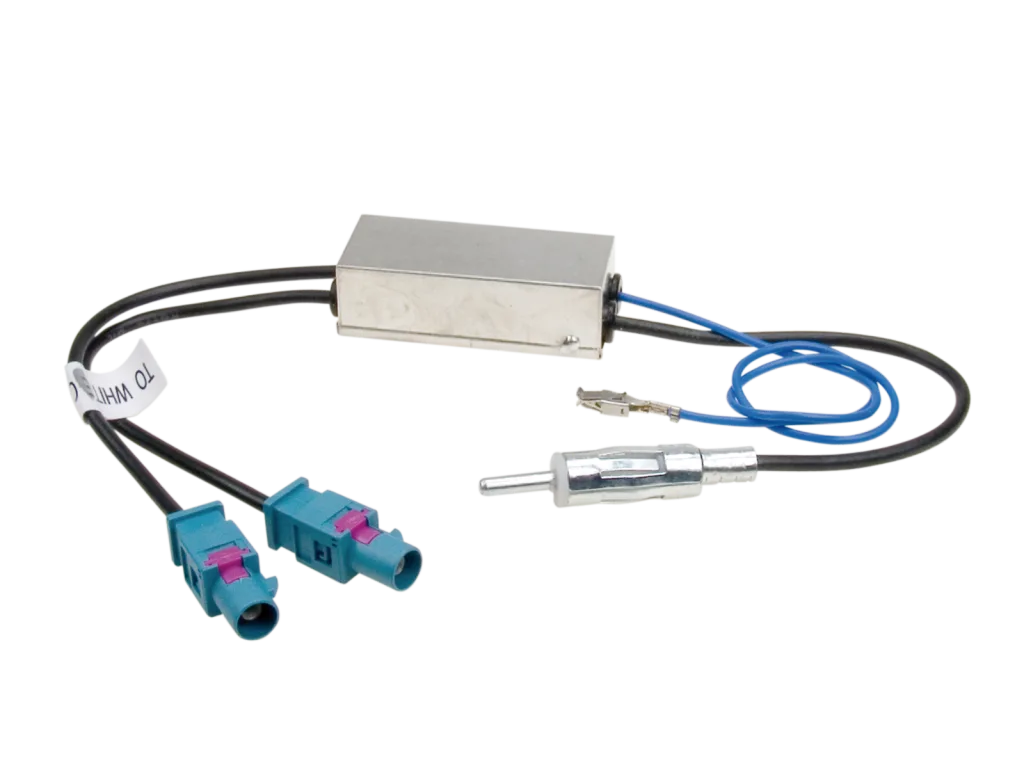 ACV DIN antenna adapter 2x FAKRA / phantom power supply 140305