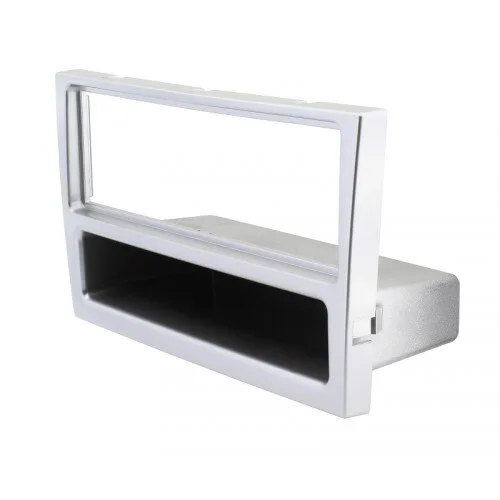 ACV 1-DIN facia plate with pocket Opel matt chrome 100628