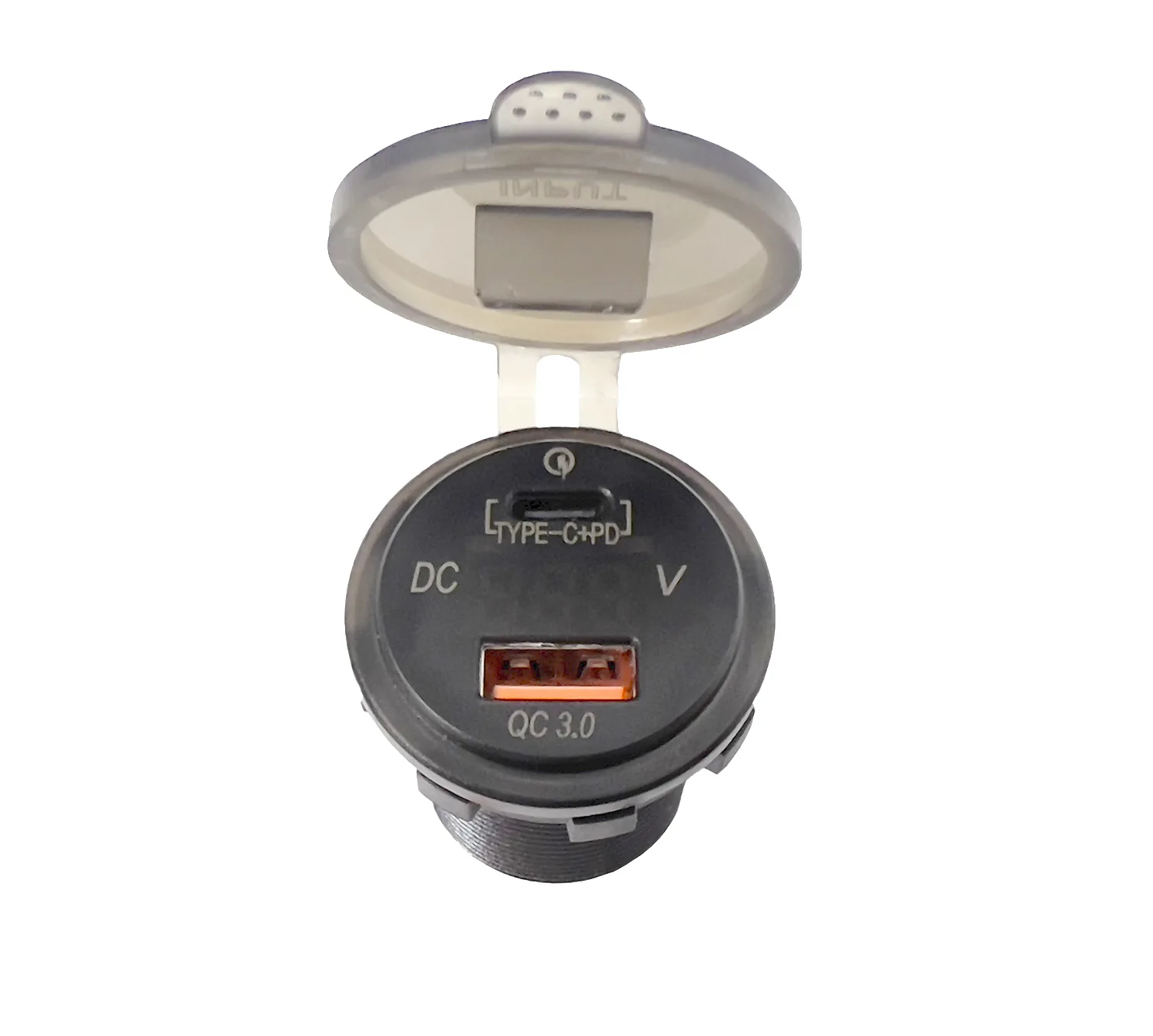 FOUR Connect 4-600162 vedenpitävä USB-C/A pistorasia jännitenäytöllä 3A - Image 3