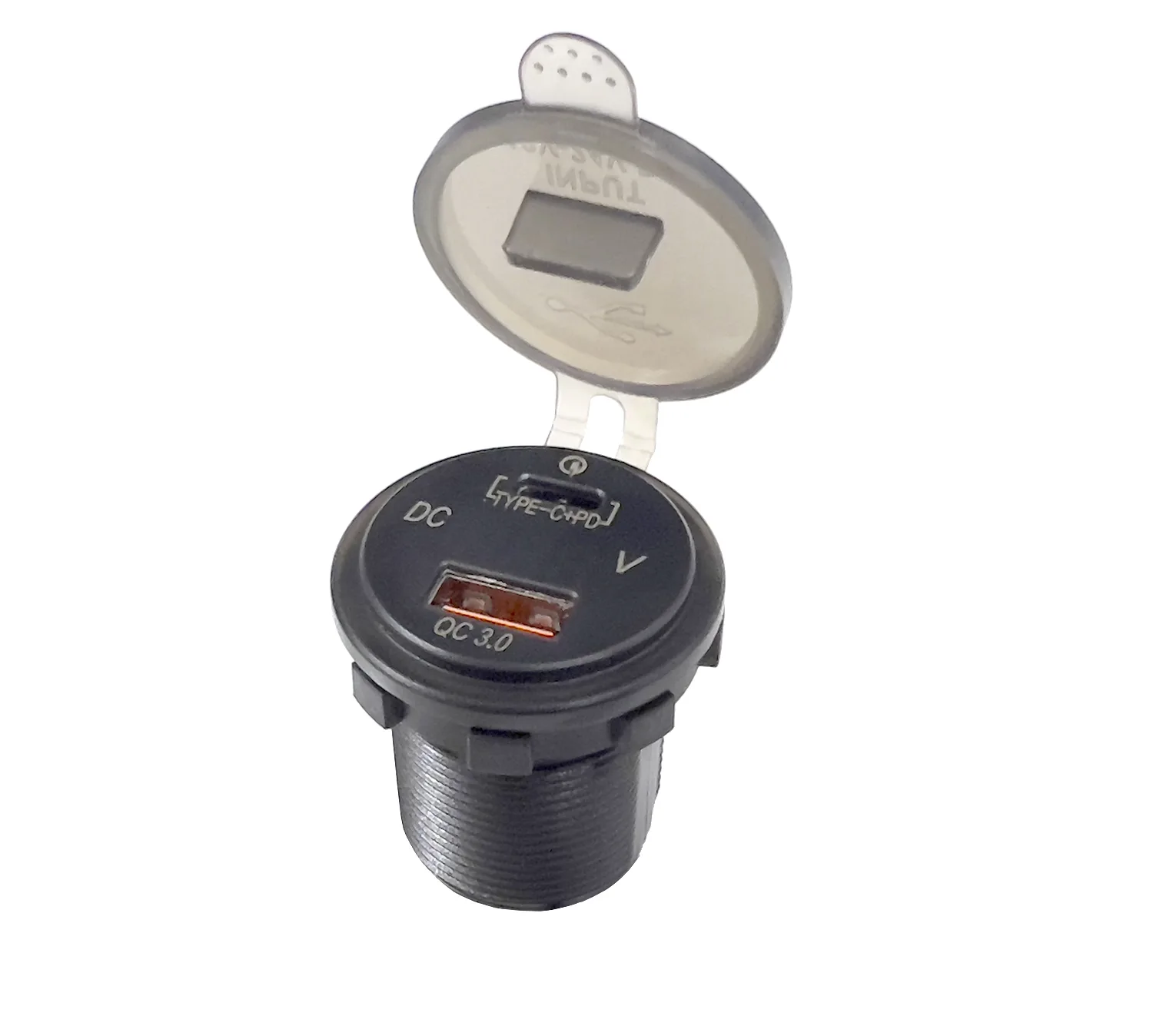 FOUR Connect 4-600162 vedenpitävä USB-C/A pistorasia jännitenäytöllä 3A - Image 2