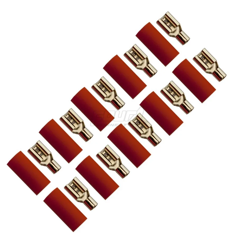 FOUR Connect 4-690746 lattaliitin 6.0mm2, 6.3mm, punainen, 10kpl