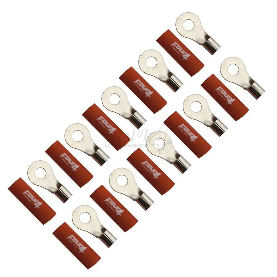 FOUR Connect 4-690933 M6 rengasliitin 10mm2, 10x punainen