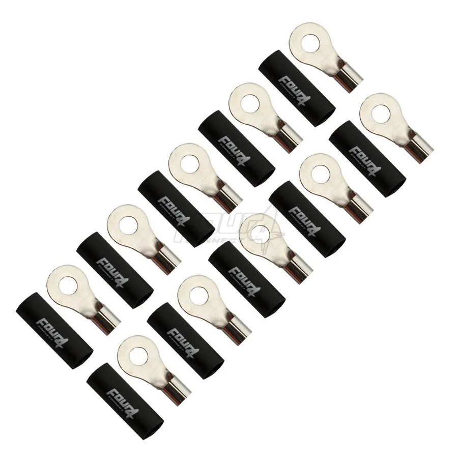 FOUR Connect 4-690953 M6 rengasliitin 10mm2, 10x musta