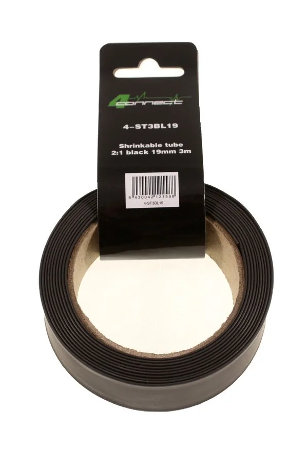 FOUR Connect 4-ST3BL19 kutistesukka, 2:1 musta 19mm 3m