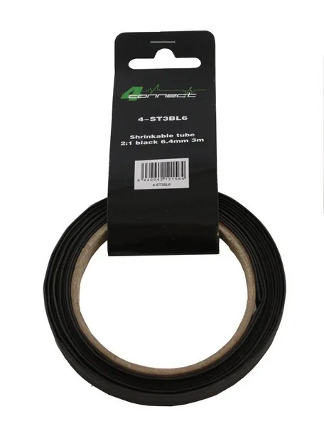 FOUR Connect 4-ST3BL6 kutistesukka, 2:1 musta 6.4mm 3m