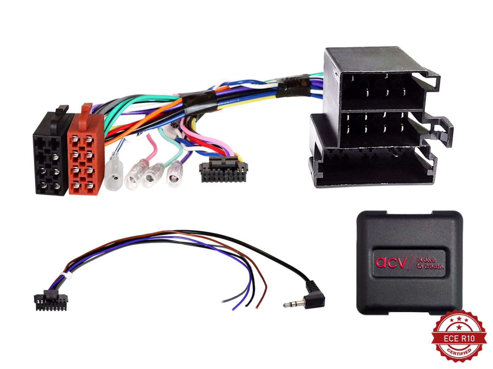 ACV 42xar006-0 rattiohjain-adapteri Alfa/Citroen/Fiat/Opel/Peugeot 52Pin - Multilead