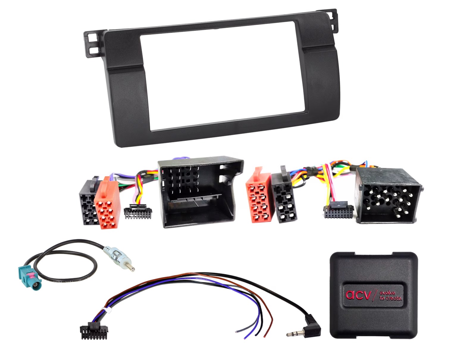 ACV 621023-16-1 2-DIN Kit BMW E46 07/1998-02/2007 SWC/antenna